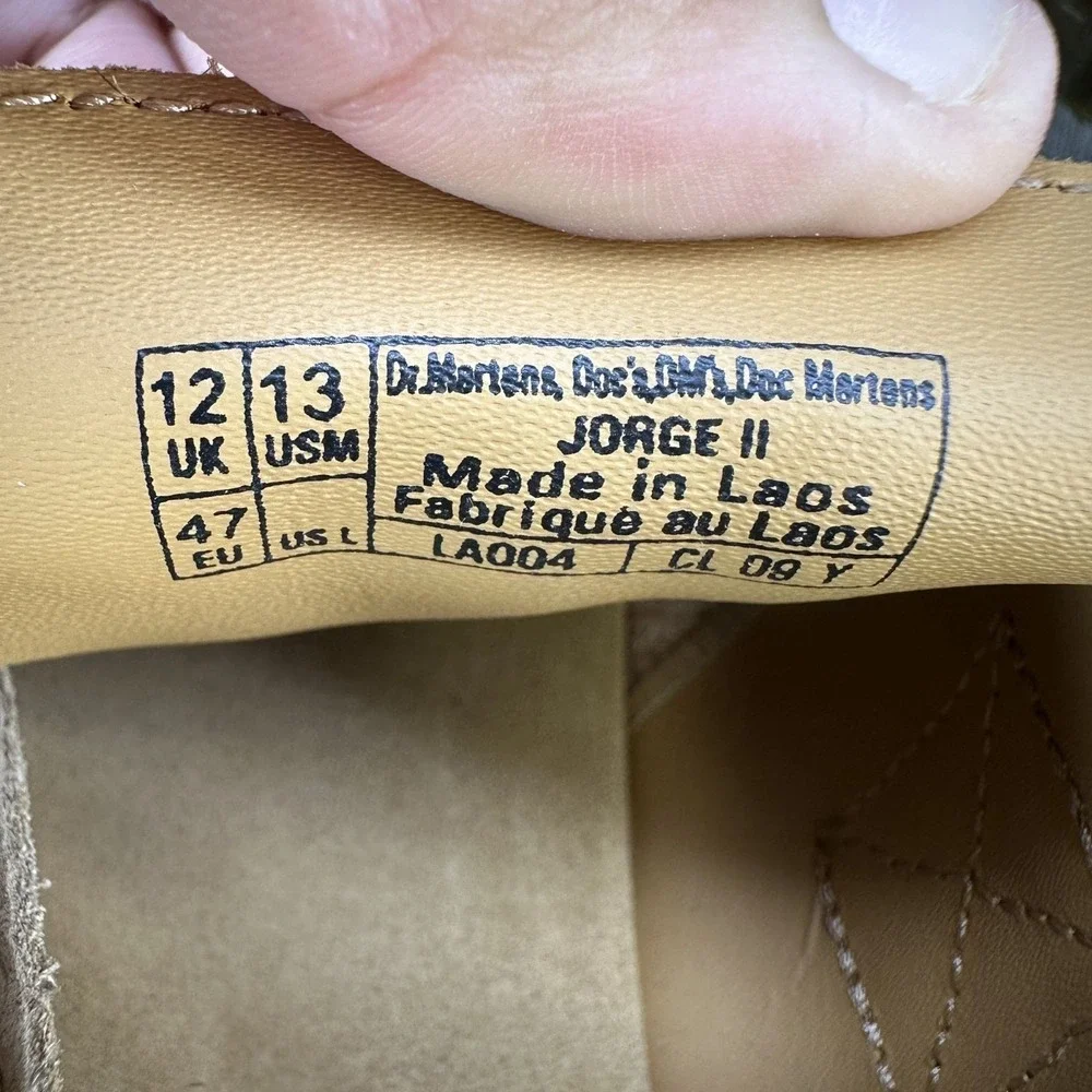 Dr. Martens Jorge II Mules Mens 13 Beige Suede Leather Slingback Clogs NEW